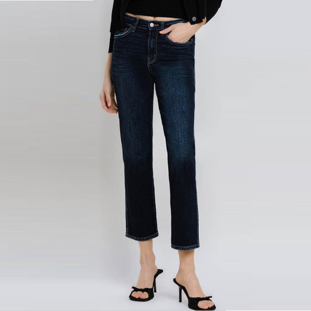 Flying Monkey High Rise Ankle Straight Jeans